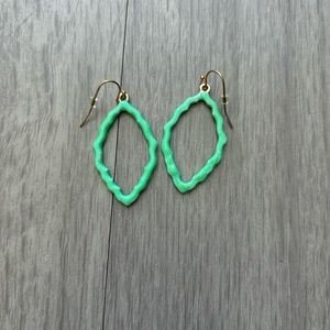 Mint/light teal drop earrings with glitter